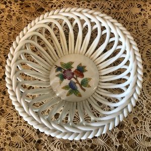 Herend vintage open weave small bowl